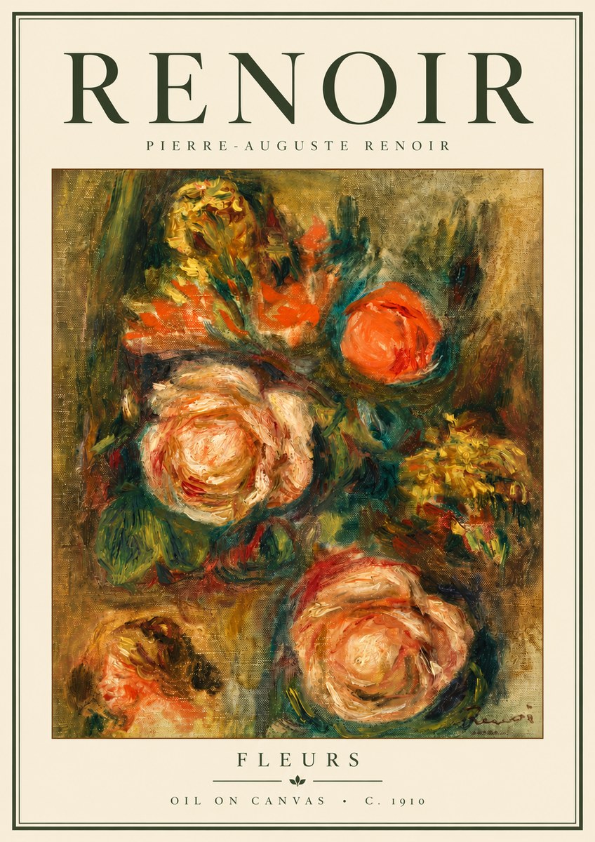 Renoir Fleurs No5 - Juliste