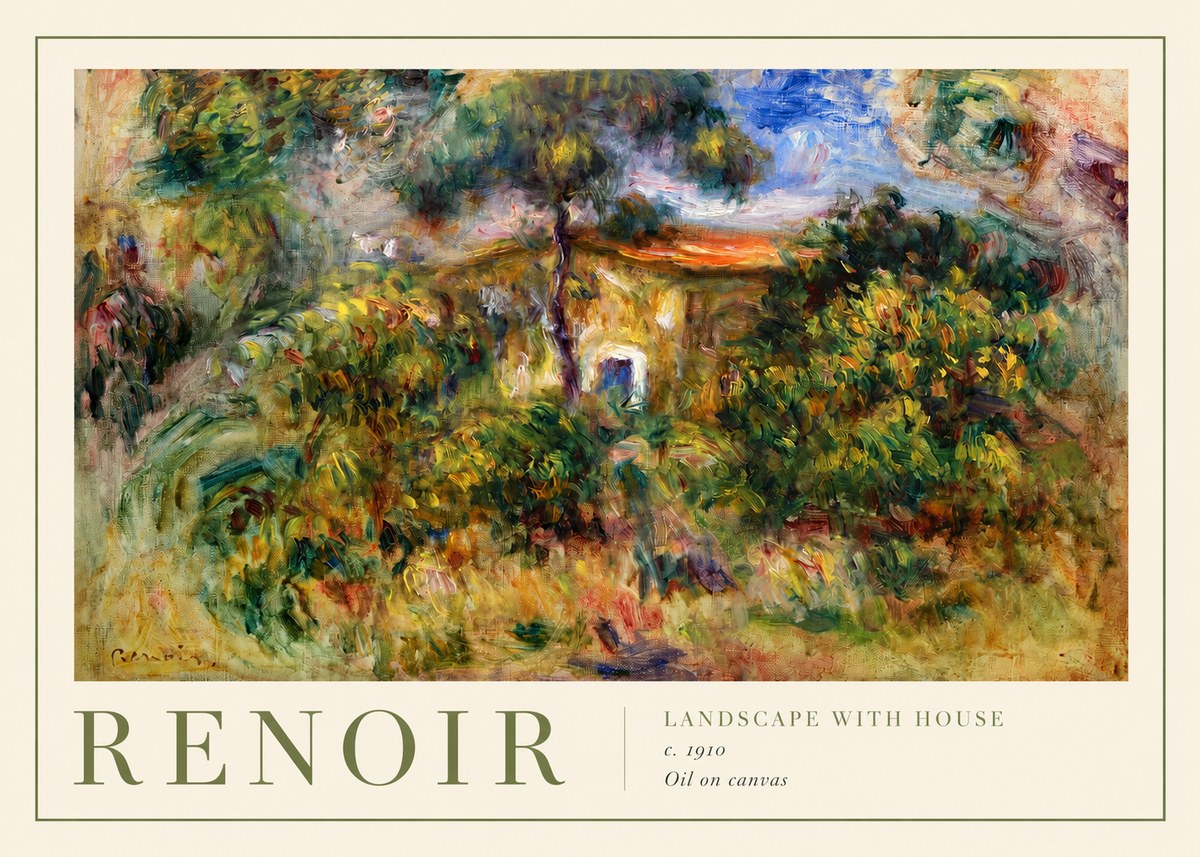 Renoir Landscape with House I No2 - Juliste