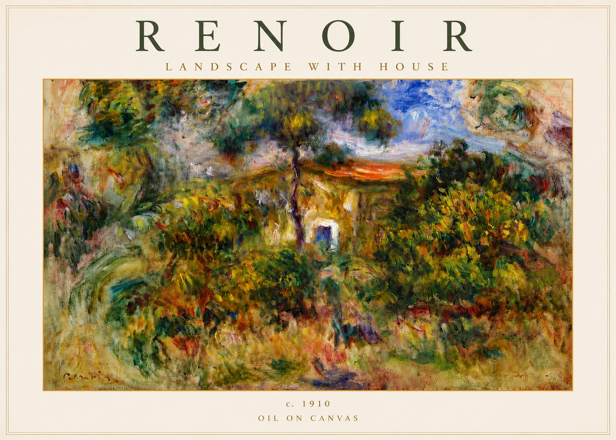 Renoir Landscape with House I No4 - Juliste
