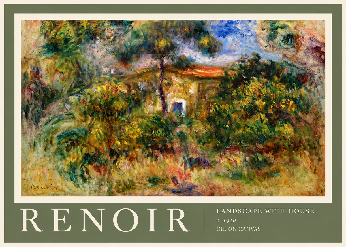 Renoir Landscape with House I No5 - Juliste