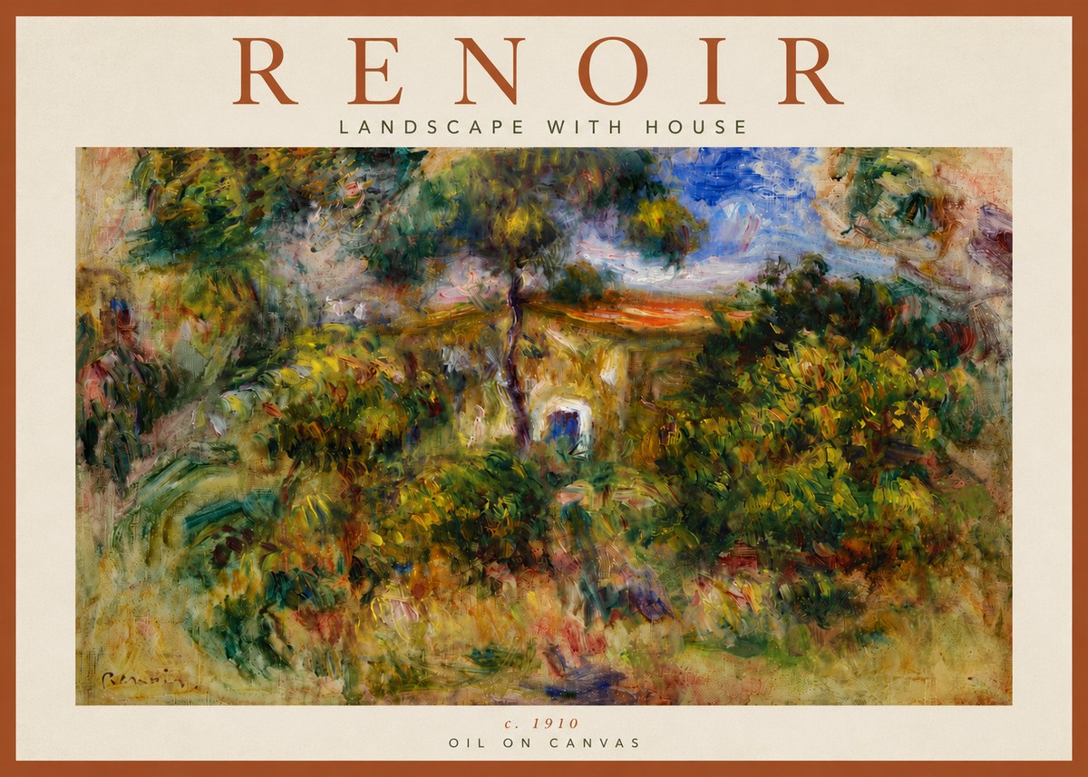 Renoir Landscape with House I No6 - Juliste