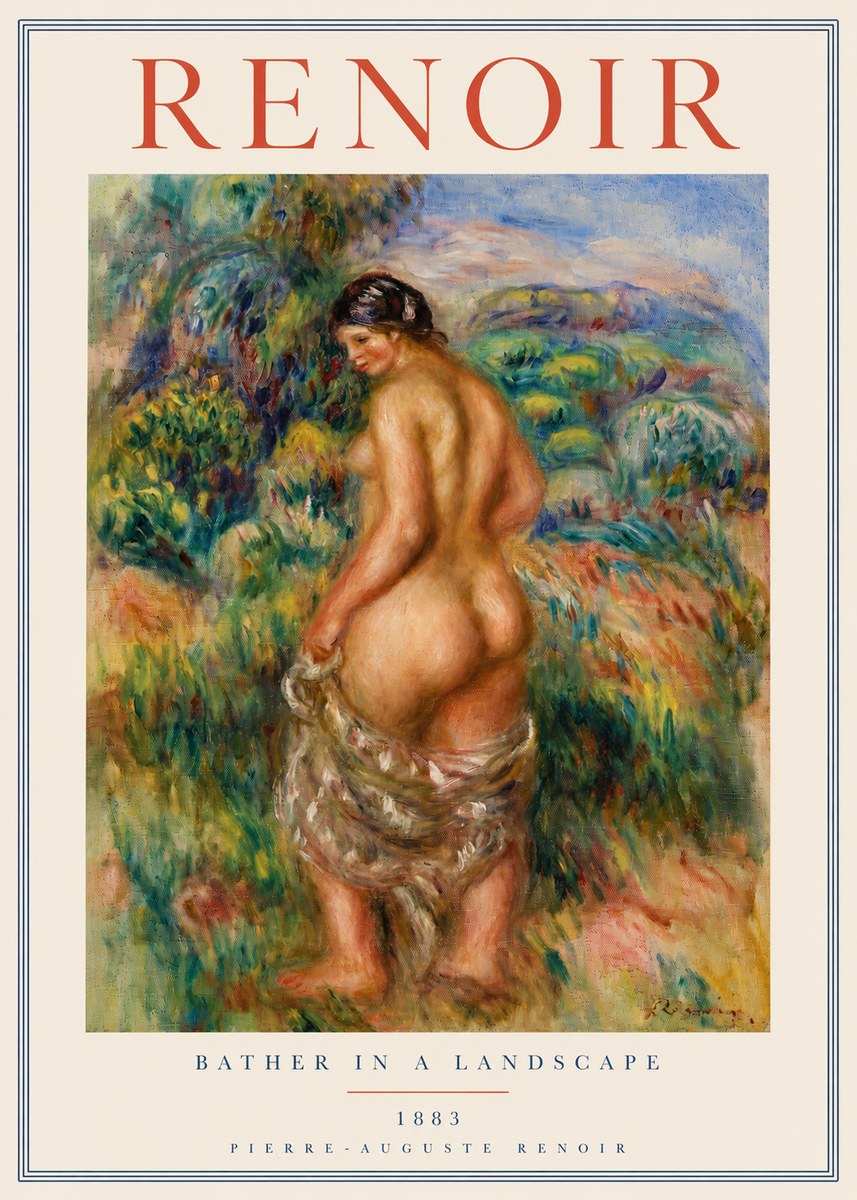 Renoir Bather in a Landscape No3 - Juliste