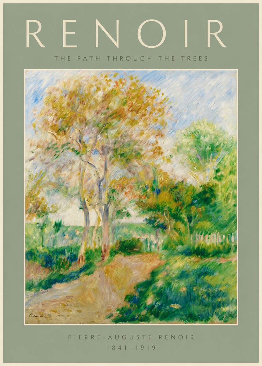 Renoir The Path Through the Trees No2 - Juliste