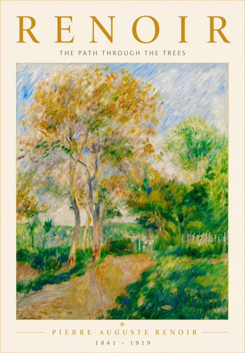 Renoir The Path Through the Trees No6 - Juliste