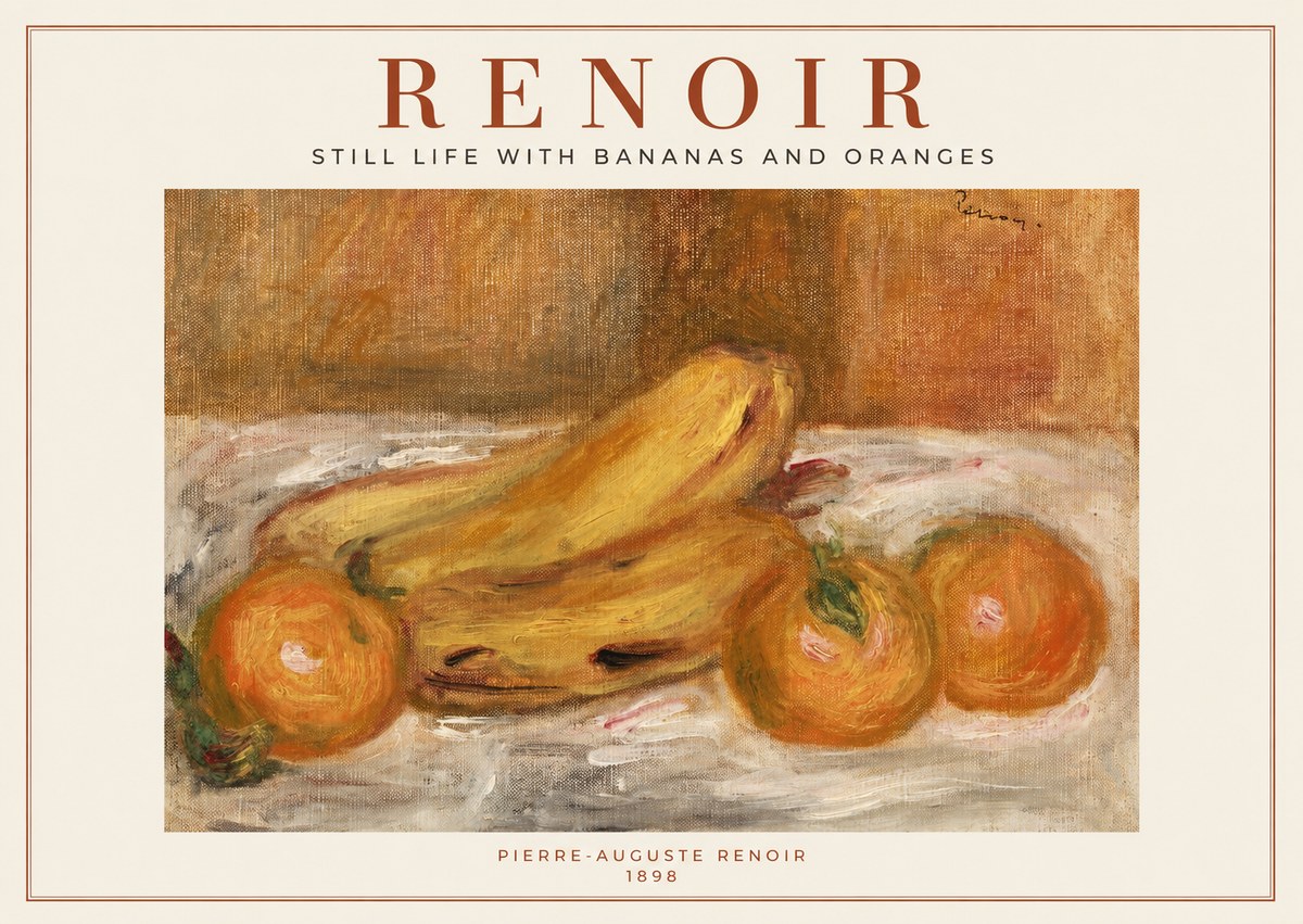 Renoir Still Life with Bananas and Oranges No1 - Juliste