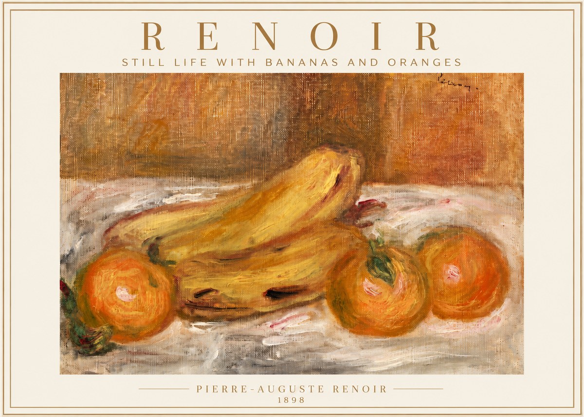 Renoir Still Life with Bananas and Oranges No4 - Juliste