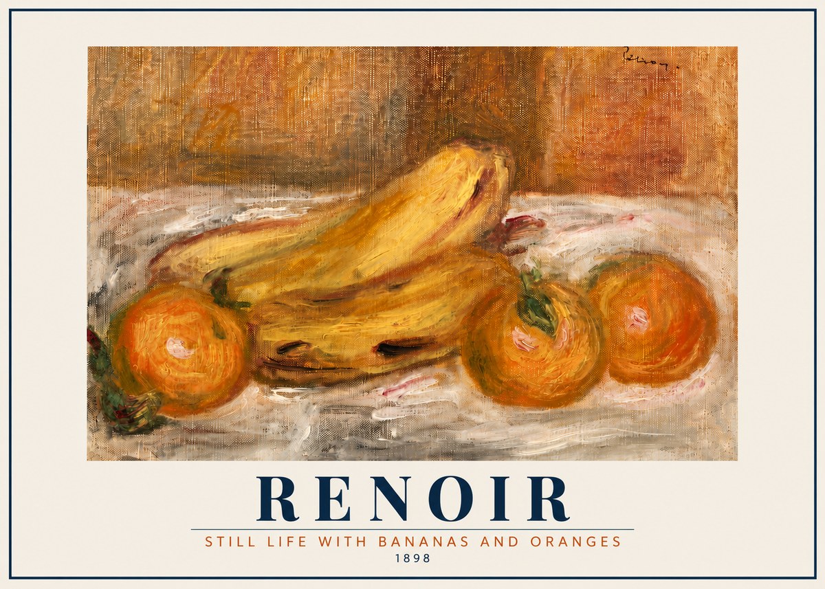 Renoir Still Life with Bananas and Oranges No5 - Juliste