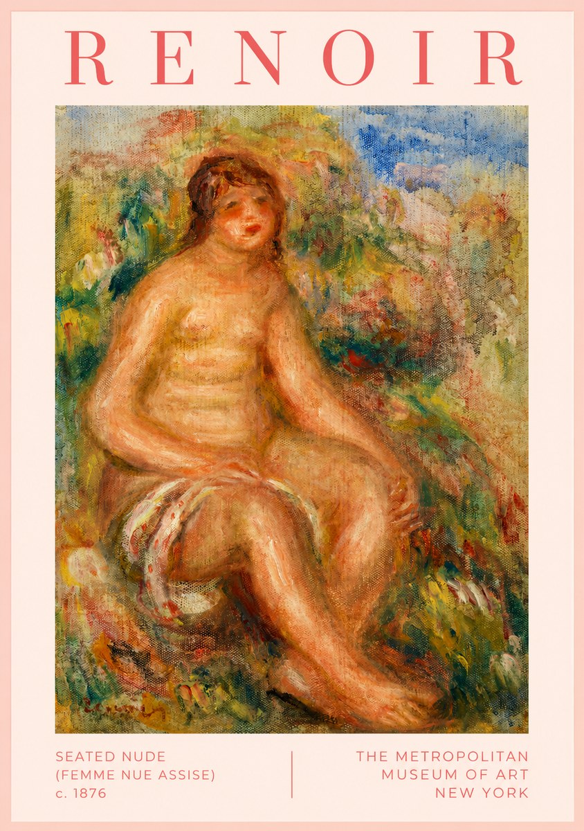 Renoir Seated Nude (Femme Nue Assise) No2 - Juliste
