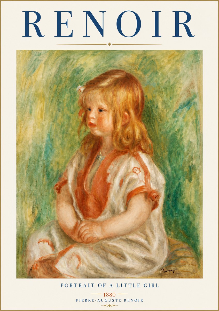 Renoir Portrait of a Little Girl No3 - Juliste