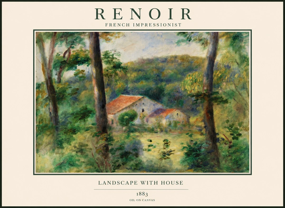 Renoir Landscape with House II No1 - Juliste
