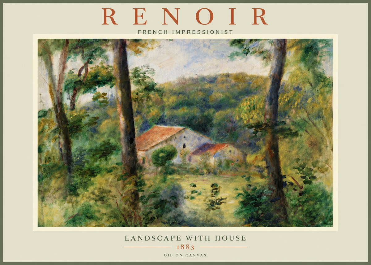 Renoir Landscape with House II No6 - Juliste