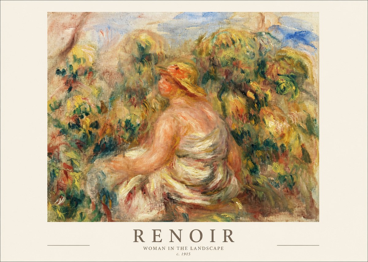 Renoir Woman in a Garden (Study) No2 - Juliste