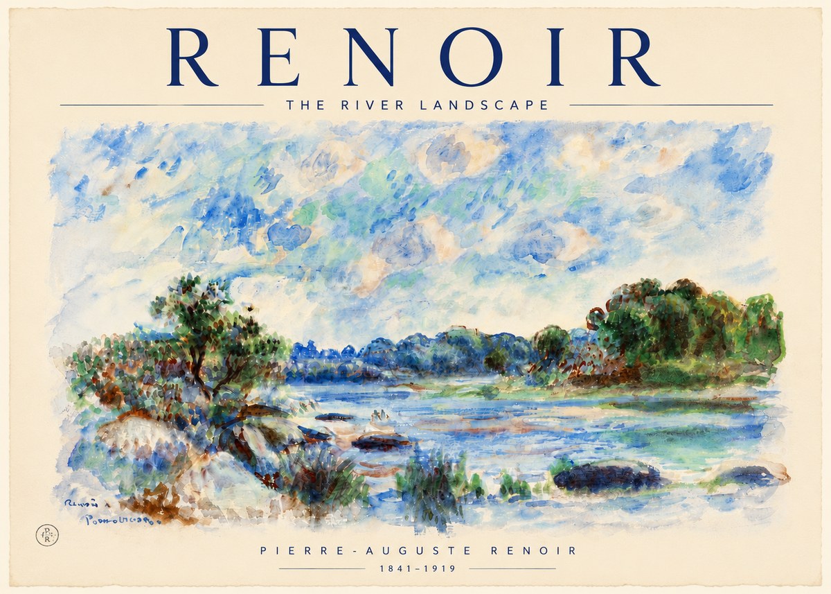 Renoir The River Landscape No6 - Juliste