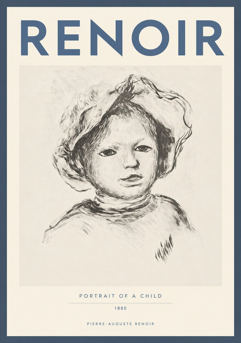 Renoir Portrait of a Child II No2 - Juliste