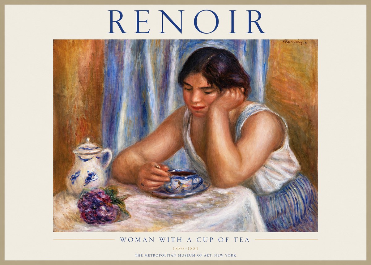 Renoir Woman with a Cup of Tea No1 - Juliste