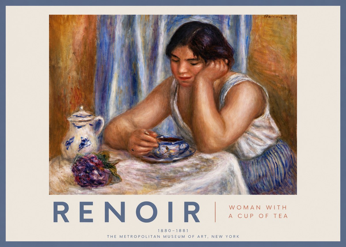 Renoir Woman with a Cup of Tea No2 - Juliste
