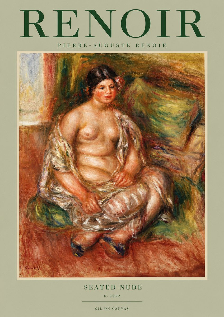 Renoir Seated Nude No2 - Juliste