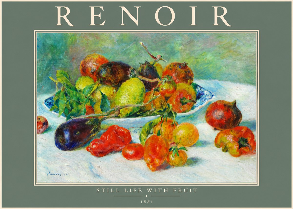 Renoir Still Life with Fruit I No2 - Juliste