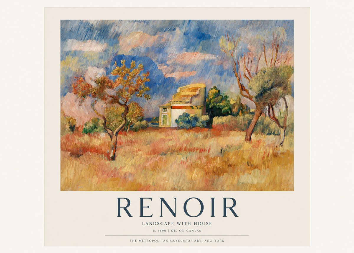 Renoir Landscape with House III No1 - Juliste