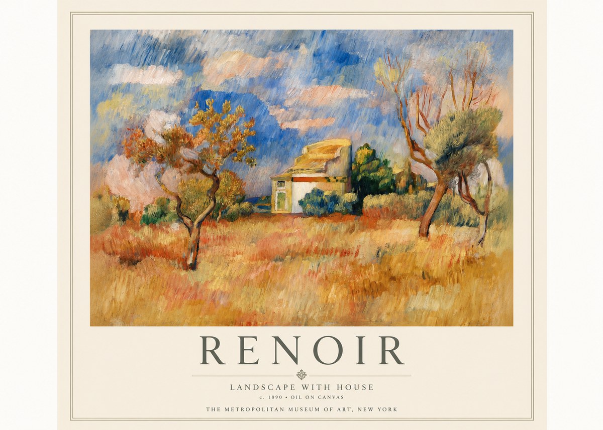 Renoir Landscape with House III No3 - Juliste