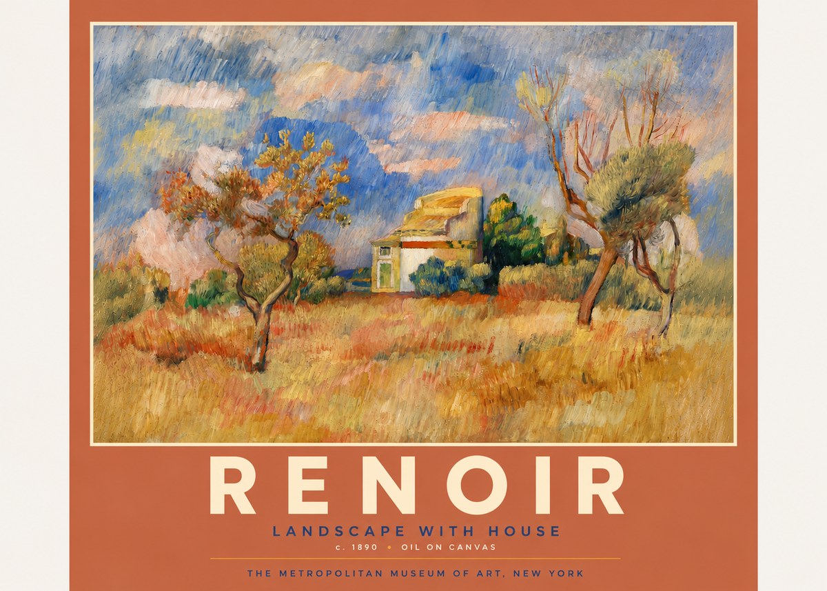 Renoir Landscape with House III No6 - Juliste