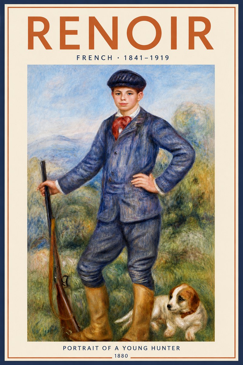 Renoir Portrait of a Young Hunter No2 - Juliste