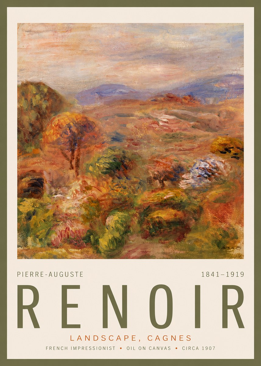 Renoir Landscape, Cagnes No2 - Juliste
