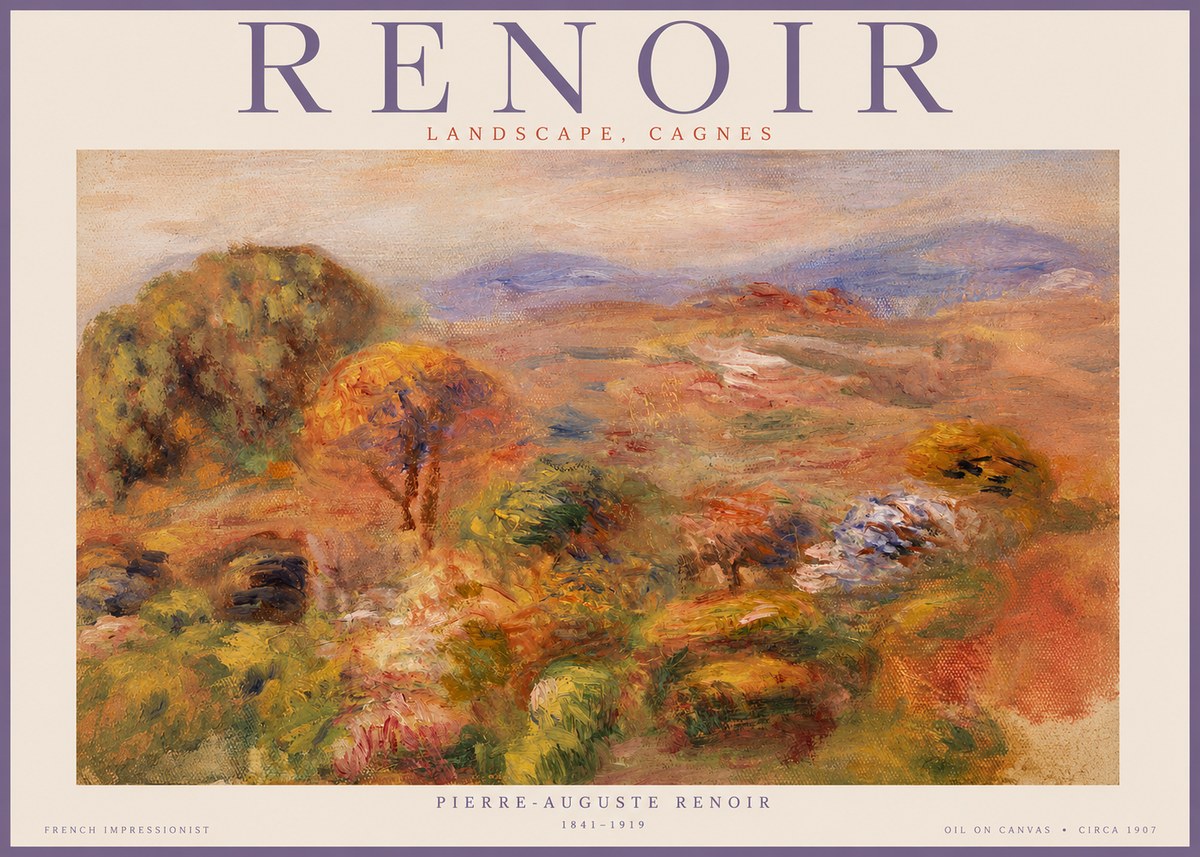 Renoir Landscape, Cagnes No3 - Juliste