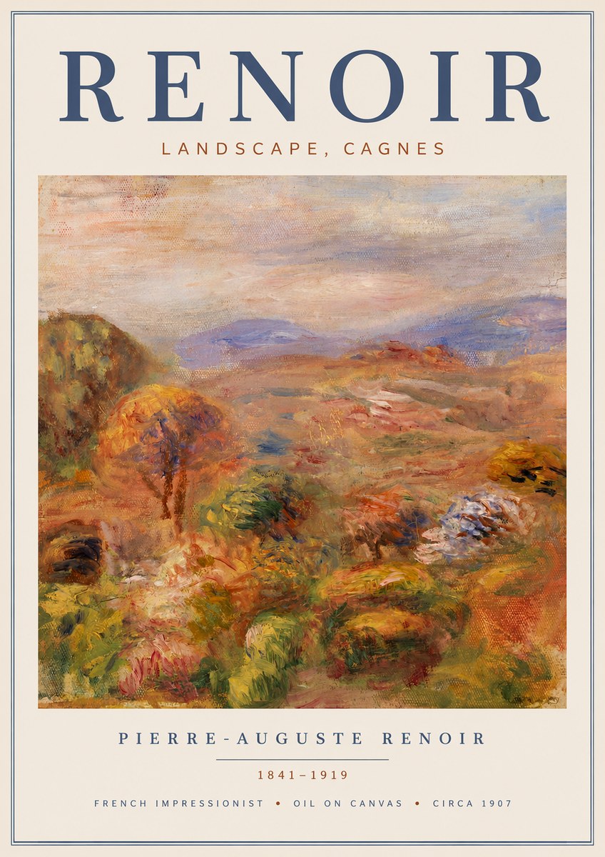 Renoir Landscape, Cagnes No4 - Juliste