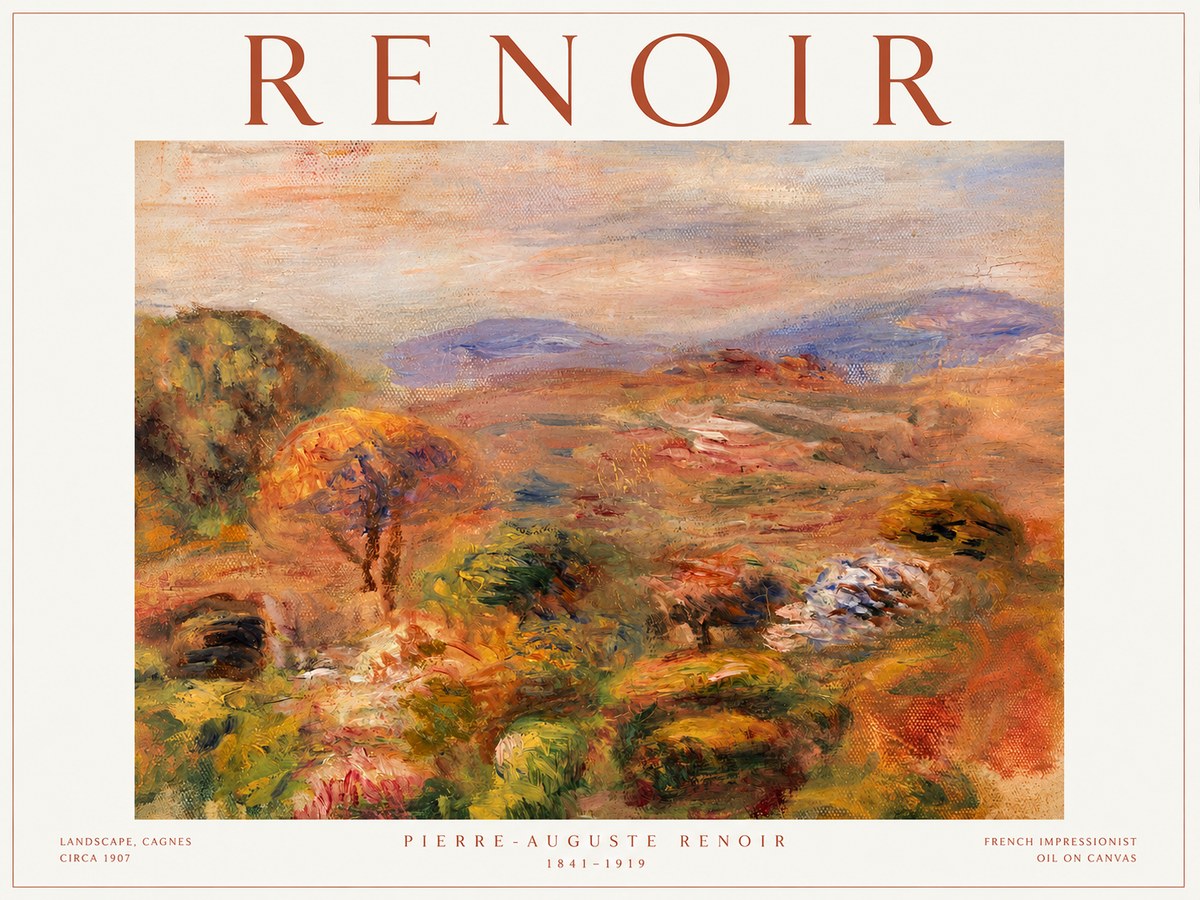 Renoir Landscape, Cagnes No5 - Juliste