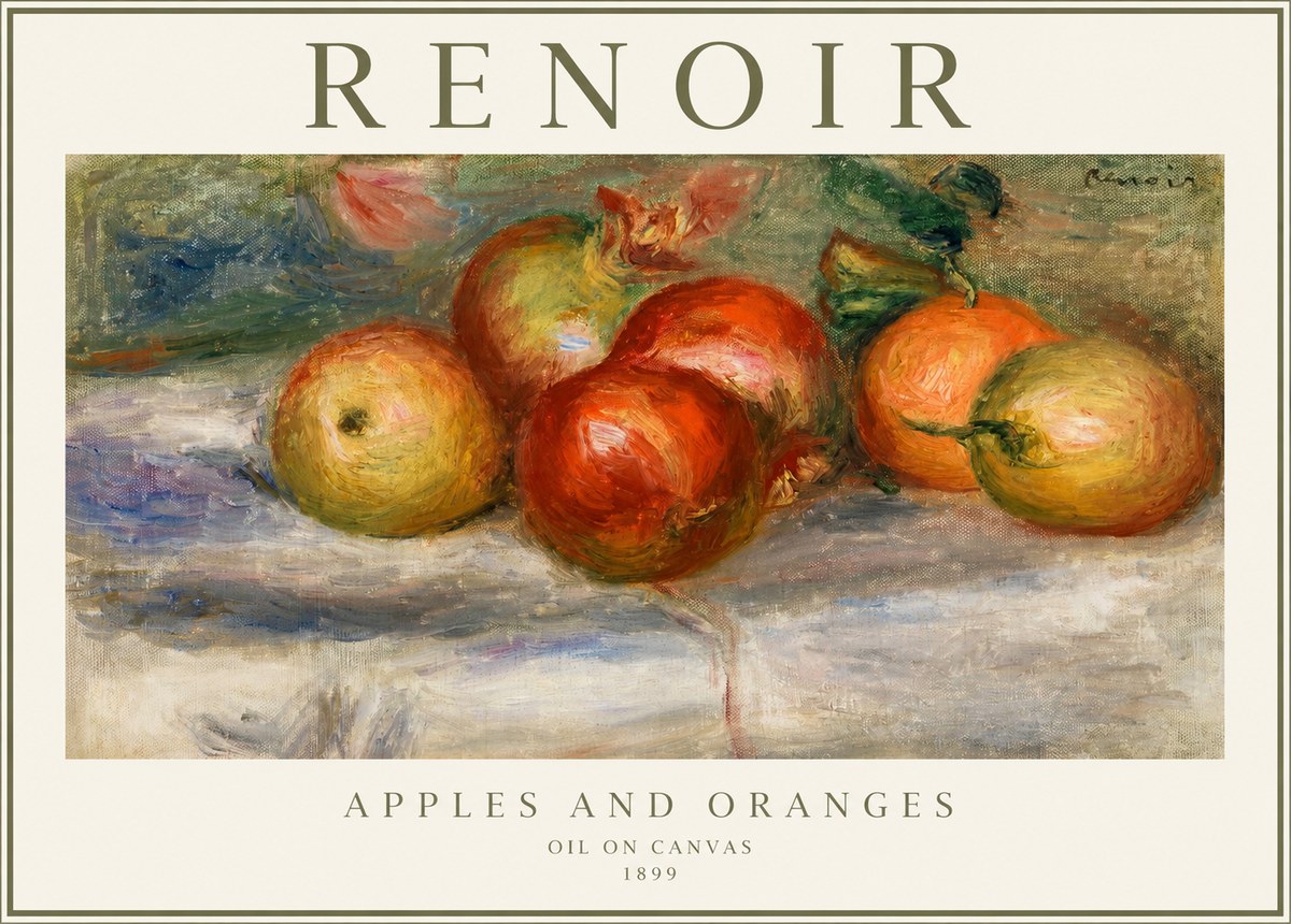 Renoir Apples and Oranges No1 - Juliste