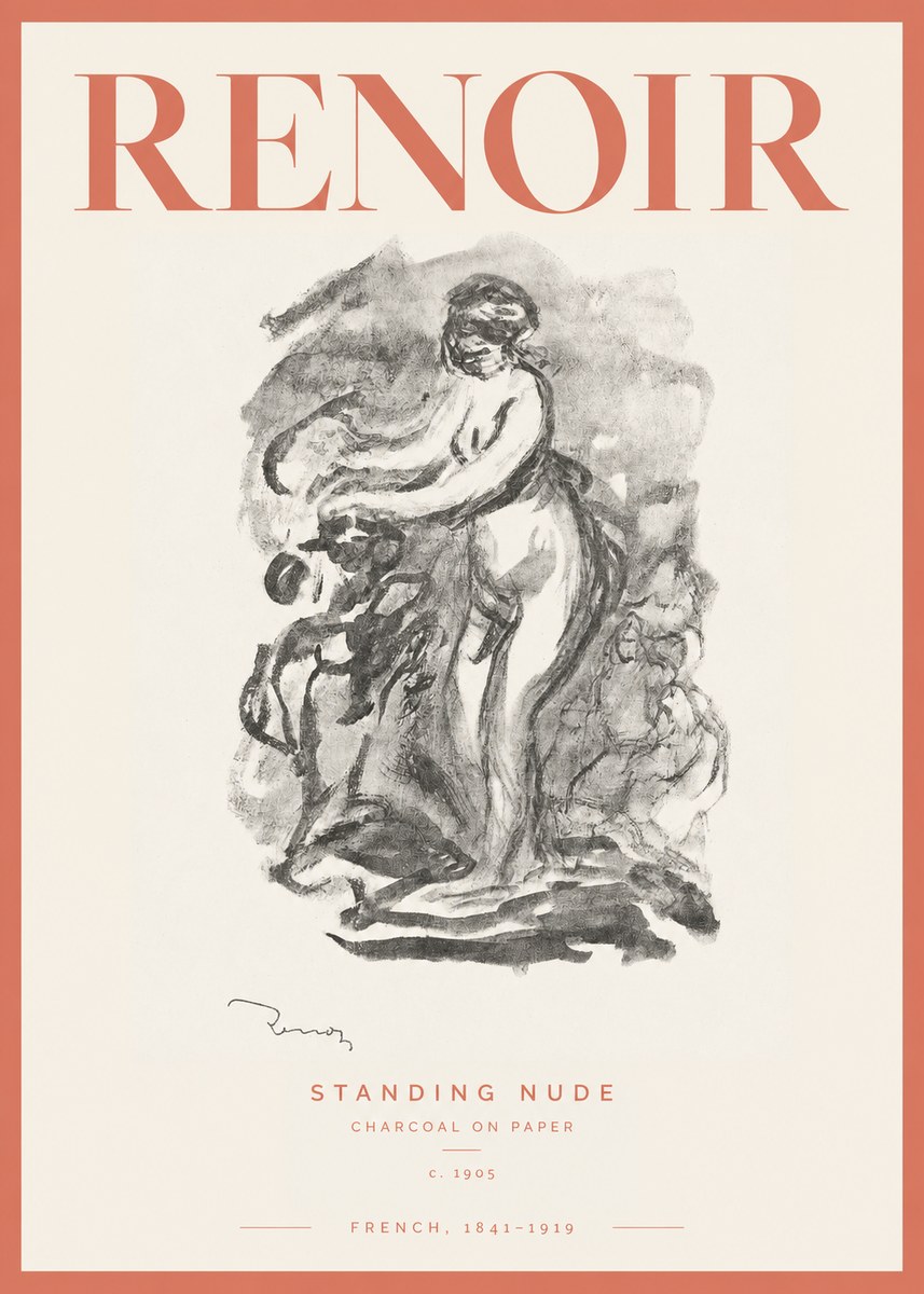 Renoir Standing Nude No2 - Juliste