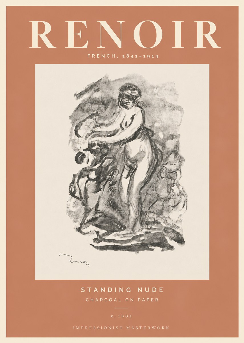 Renoir Standing Nude No5 - Juliste