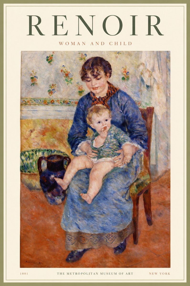 Renoir Woman and Child No2 - Juliste