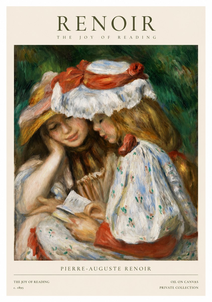 Renoir The Joy of Reading No1 - Juliste