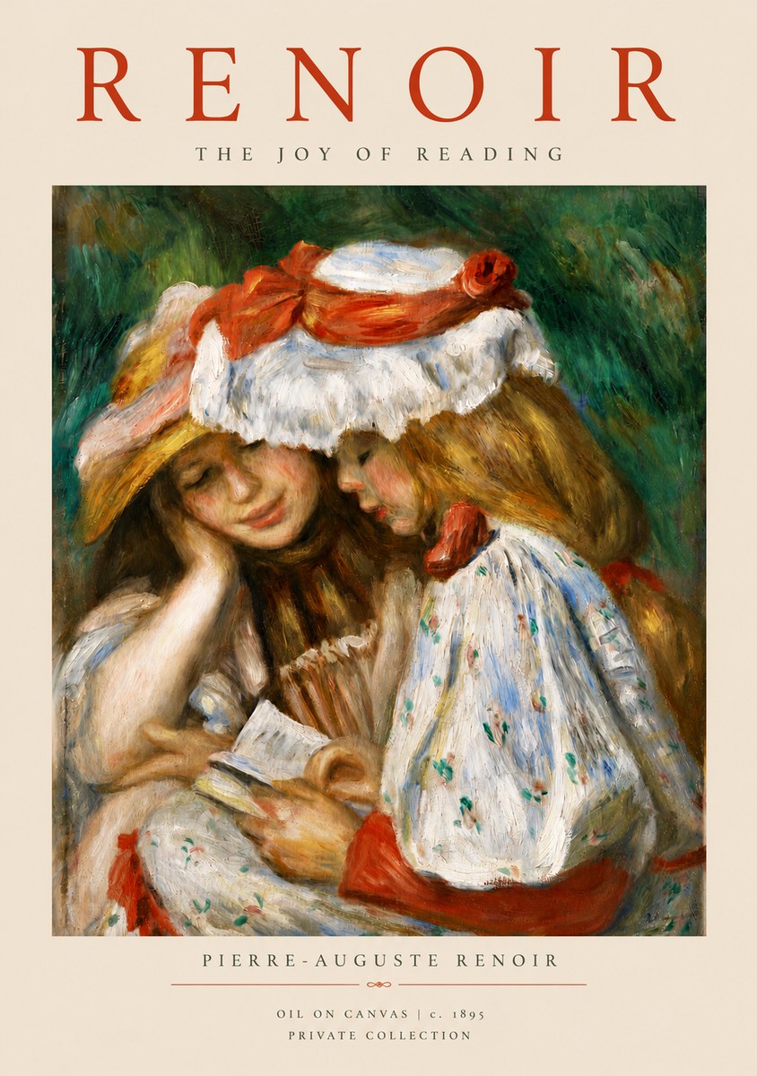 Renoir The Joy of Reading No5 - Juliste