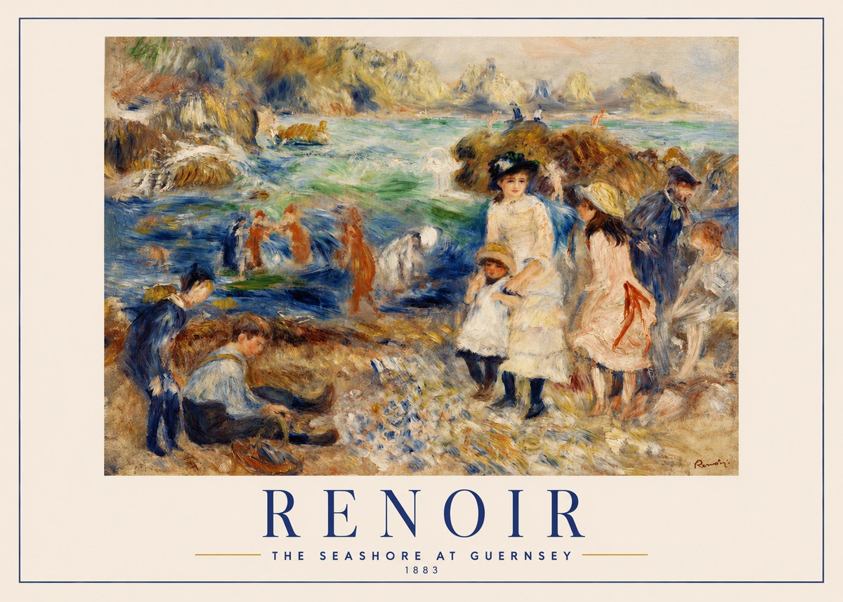 Renoir The Seashore at Guernsey No2 - Juliste