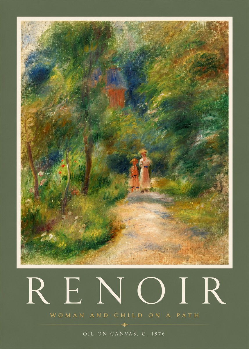 Renoir Woman and Child in a Landscape II No2 - Juliste
