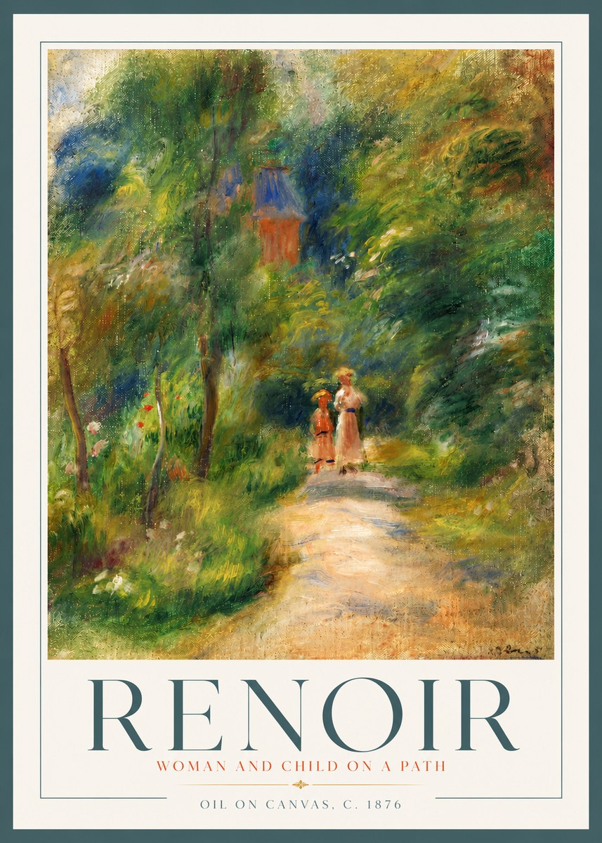 Renoir Woman and Child in a Landscape II No4 - Juliste