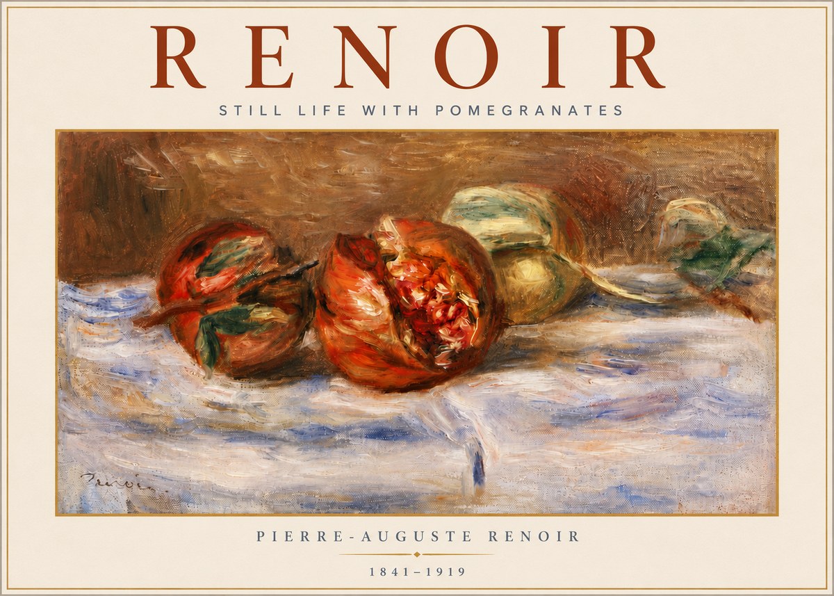 Renoir Still Life with Pomegranates No4 - Juliste