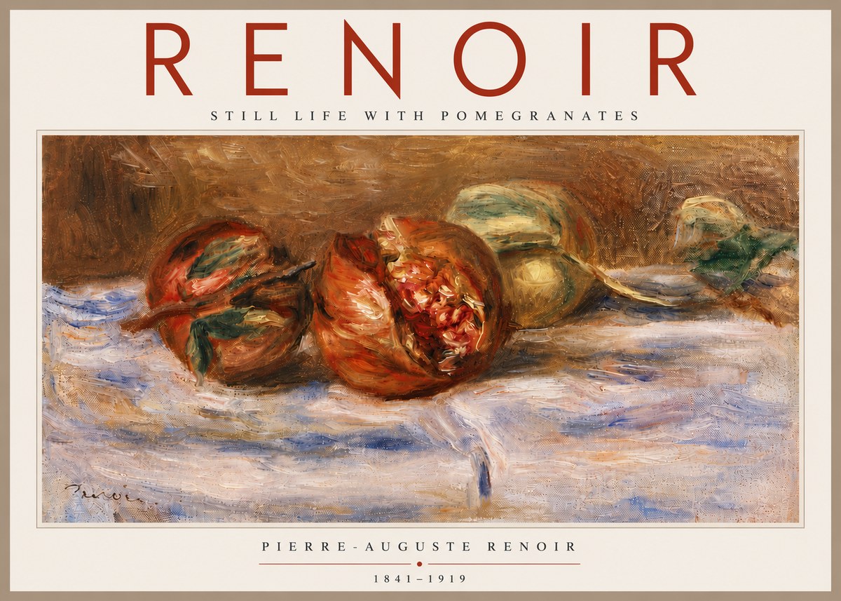 Renoir Still Life with Pomegranates No6 - Juliste