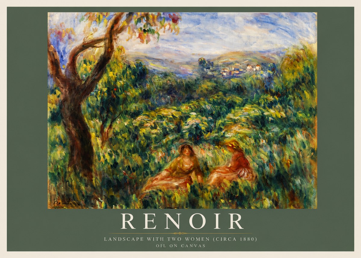 Renoir Landscape with Two Women (Circa 1880) No2 - Juliste