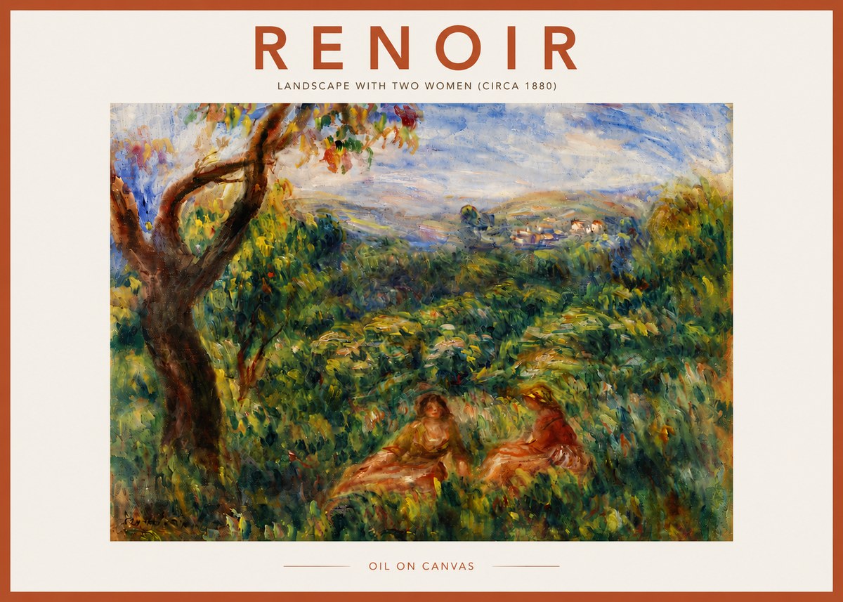 Renoir Landscape with Two Women (Circa 1880) No6 - Juliste