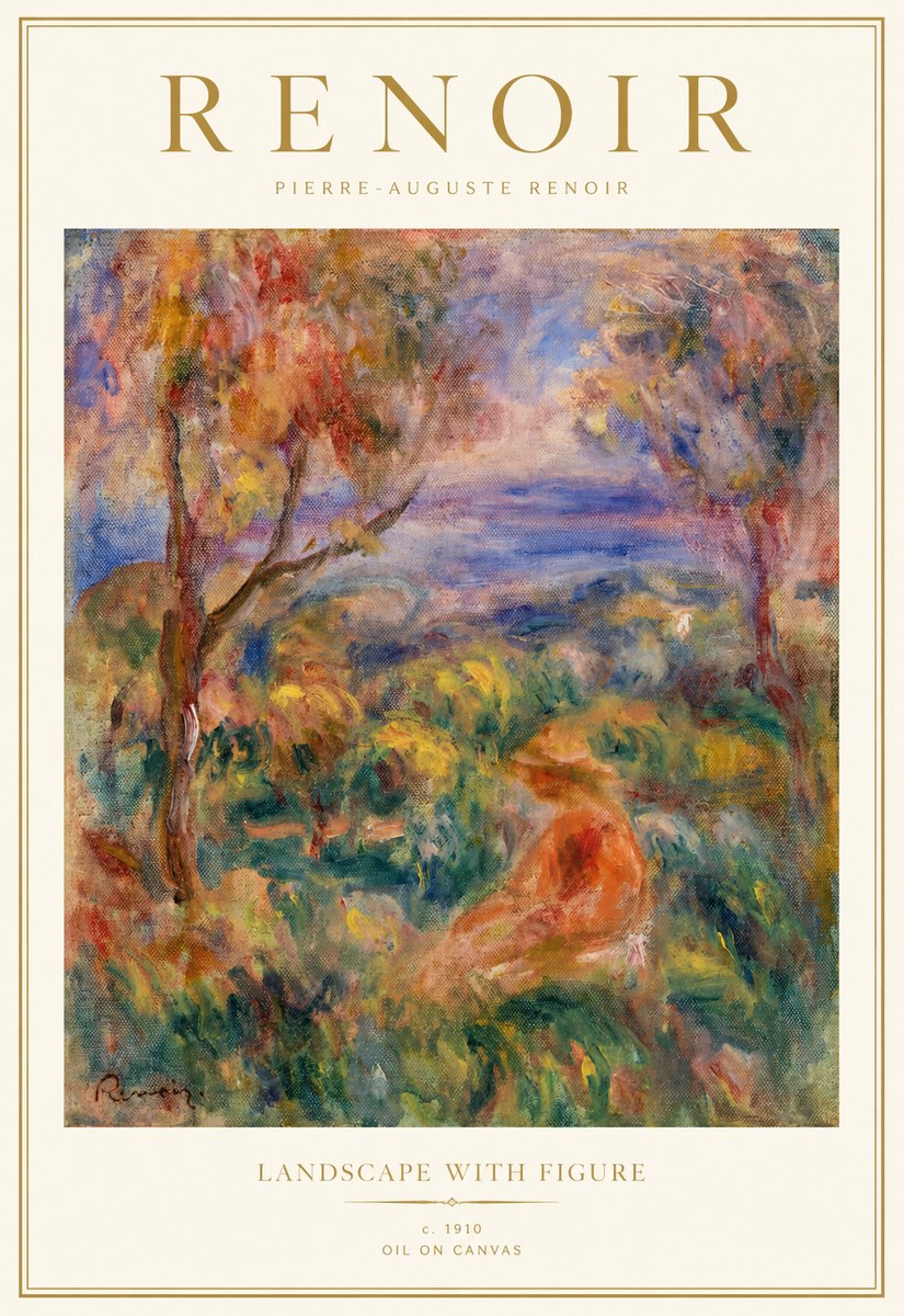 Renoir Landscape with Figure No1 - Juliste