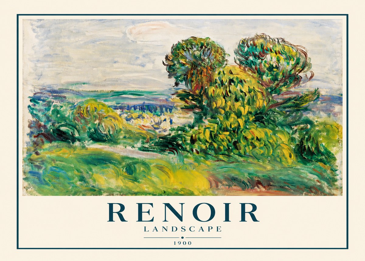 Renoir Landscape (Trees and Hills) No2 - Juliste
