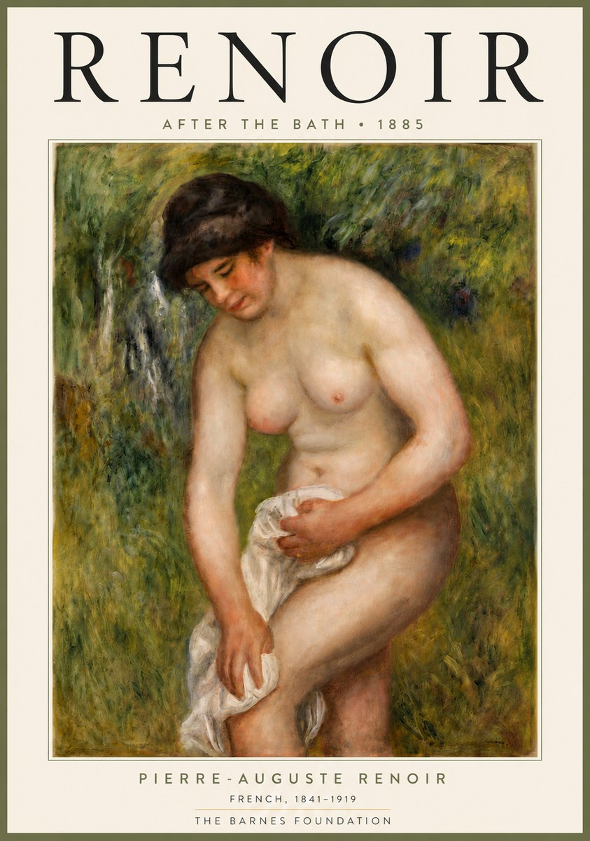 Renoir After the Bath No5 - Juliste