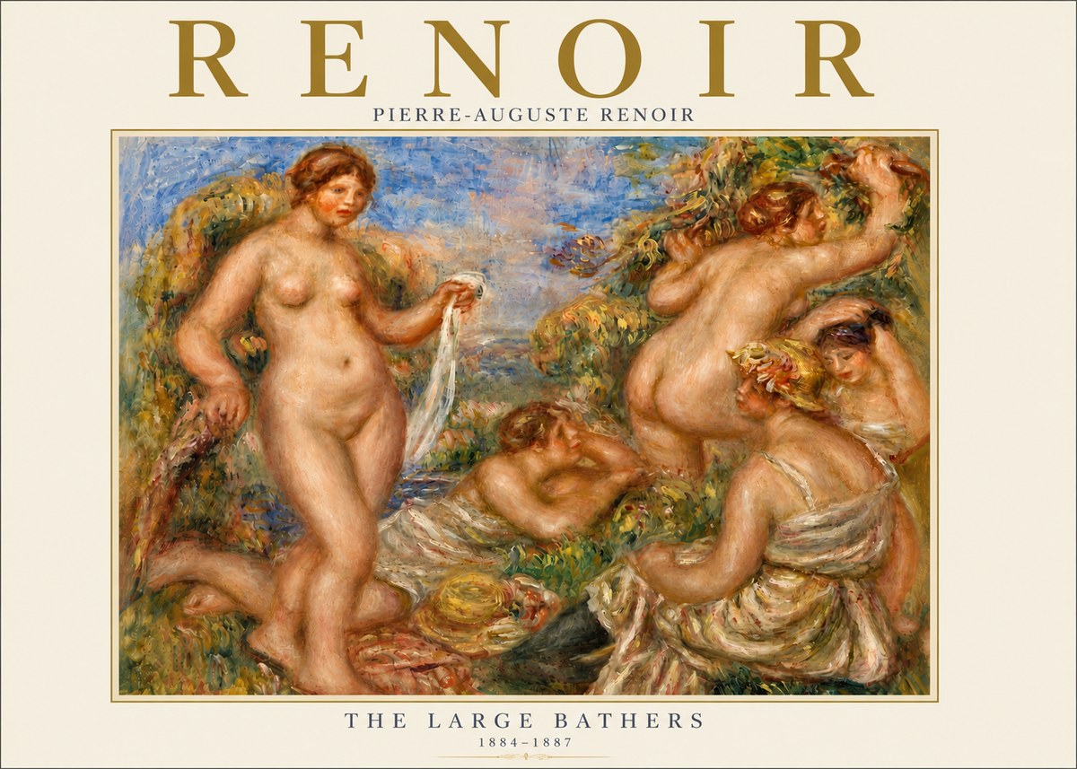 Renoir The Large Bathers No4 - Juliste