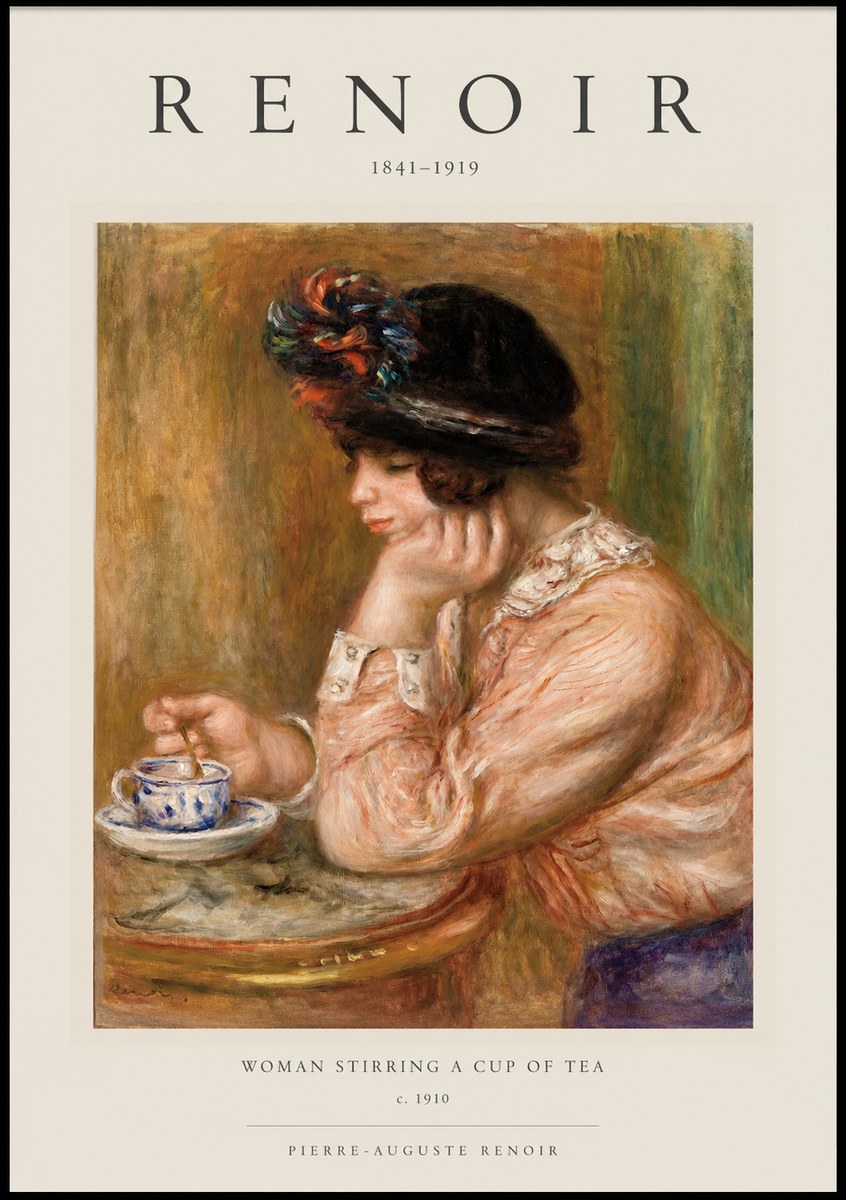 Renoir Woman Stirring a Cup of Tea No1 - Juliste