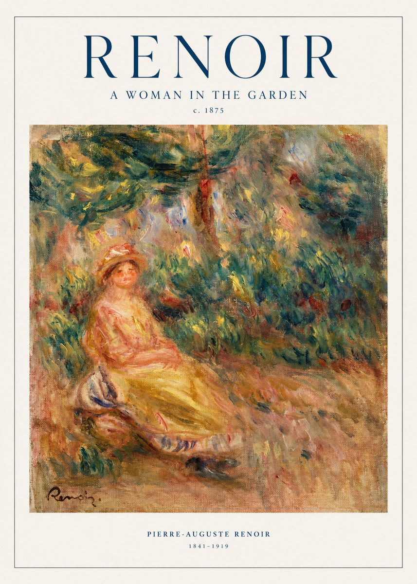 Renoir A Woman in the Garden No1 - Juliste