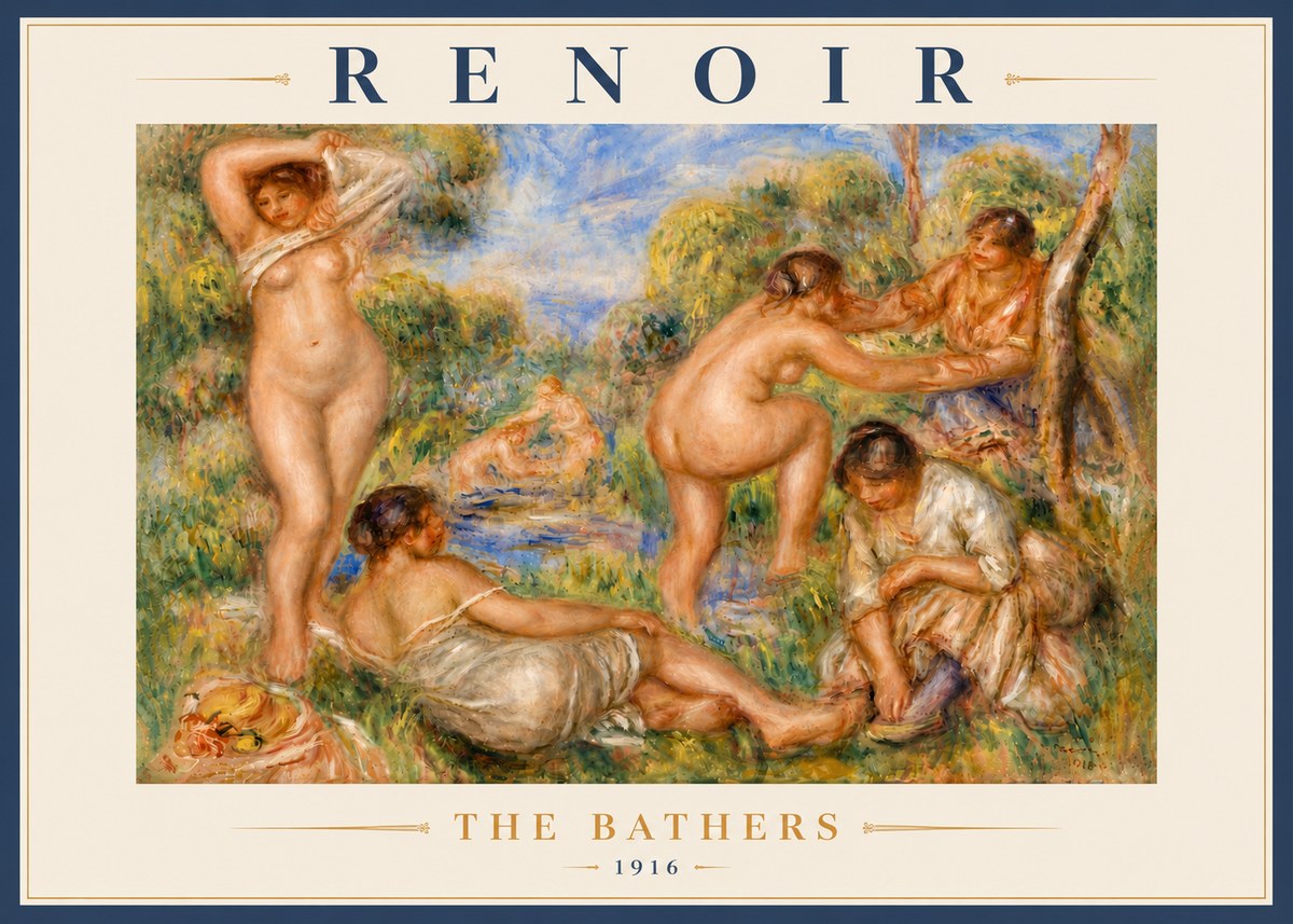 Renoir The Bathers No6 - Juliste